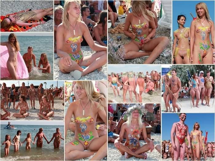 Nudists celebrate the feast of their god, the patron of nudists - Neptune Day photo